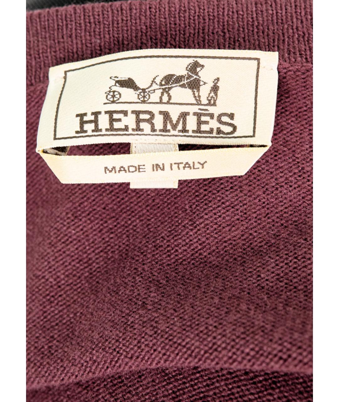 HERMES Бордовый джемпер / свитер, фото 5