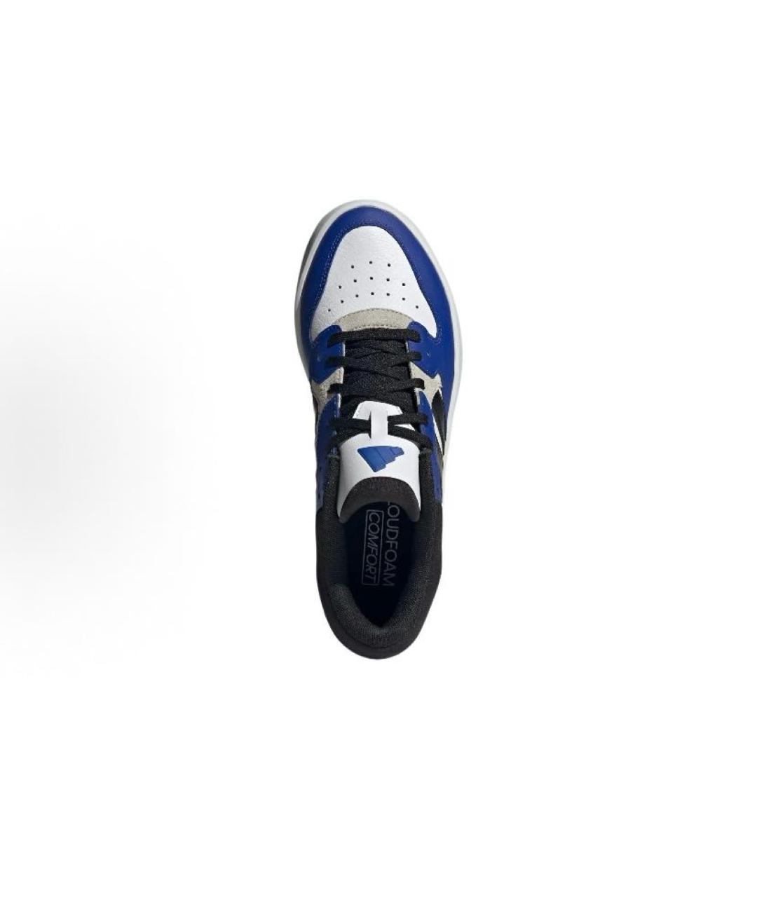 ADIDAS Синие кожаные низкие кроссовки / кеды, фото 5