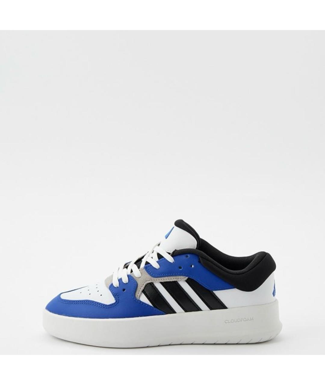 ADIDAS Синие кожаные низкие кроссовки / кеды, фото 2