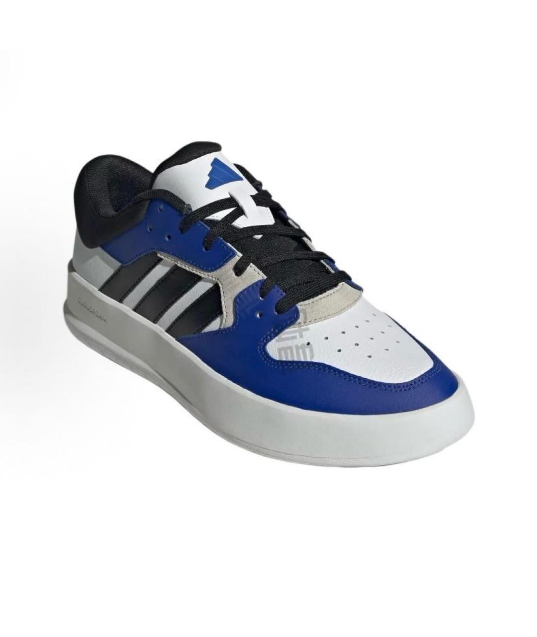 ADIDAS Синие кожаные низкие кроссовки / кеды, фото 4