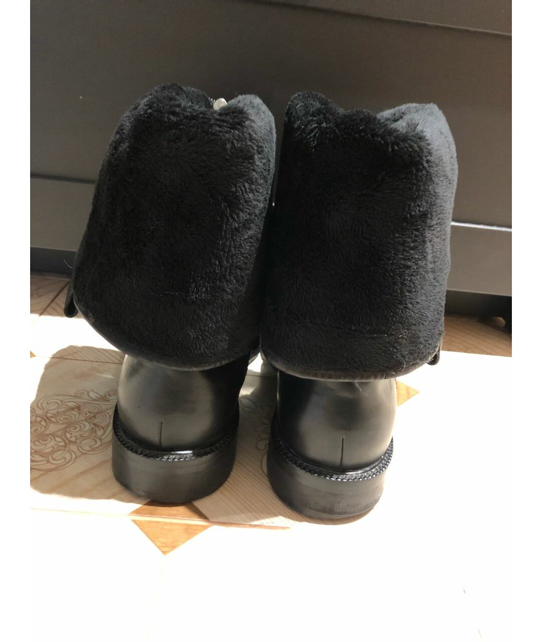 EMPORIO ARMANI Черные кожаные высокие ботинки, фото 3