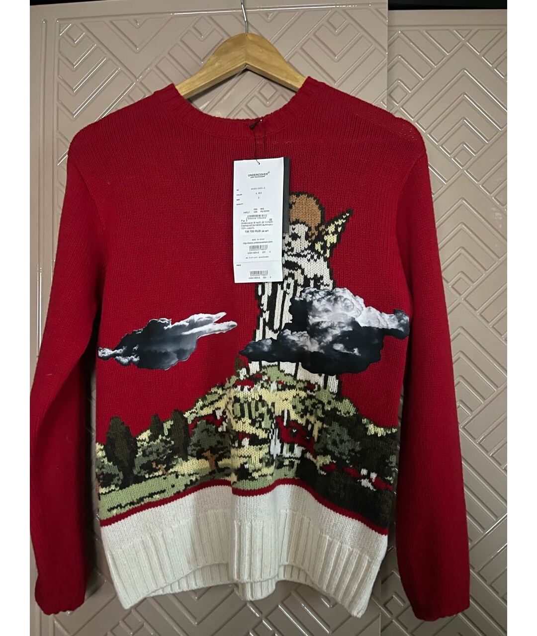UNDERCOVER Красный шерстяной джемпер / свитер, фото 4