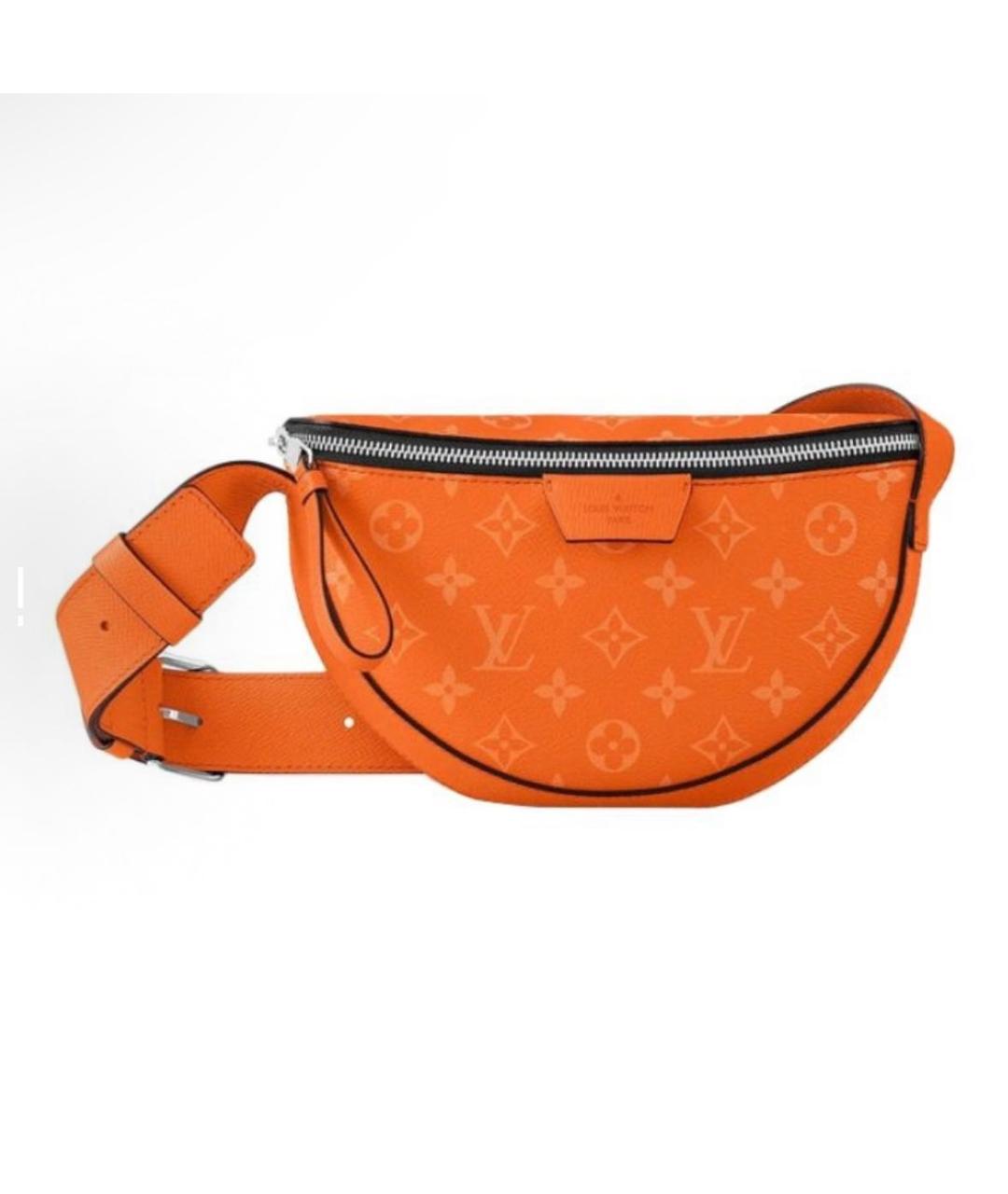 LOUIS VUITTON Оранжевая кожаная дорожная/спортивная сумка, фото 4