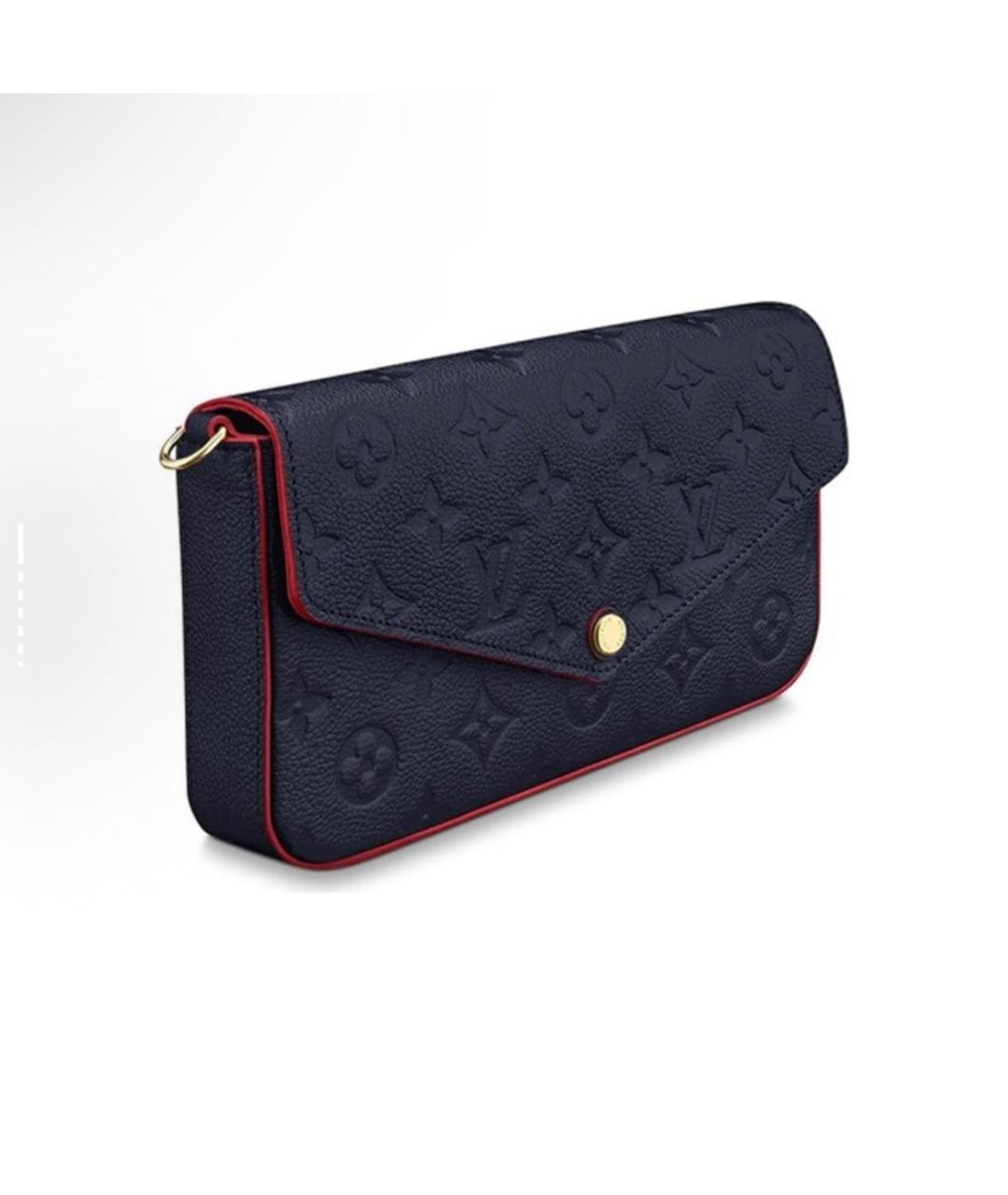 LOUIS VUITTON Темно-синяя кожаная сумка через плечо, фото 2