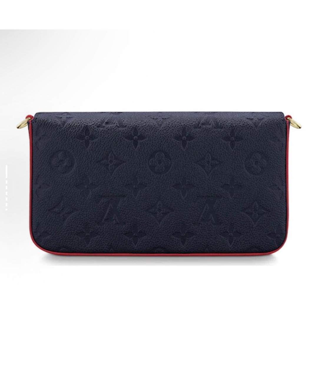 LOUIS VUITTON Темно-синяя кожаная сумка через плечо, фото 4