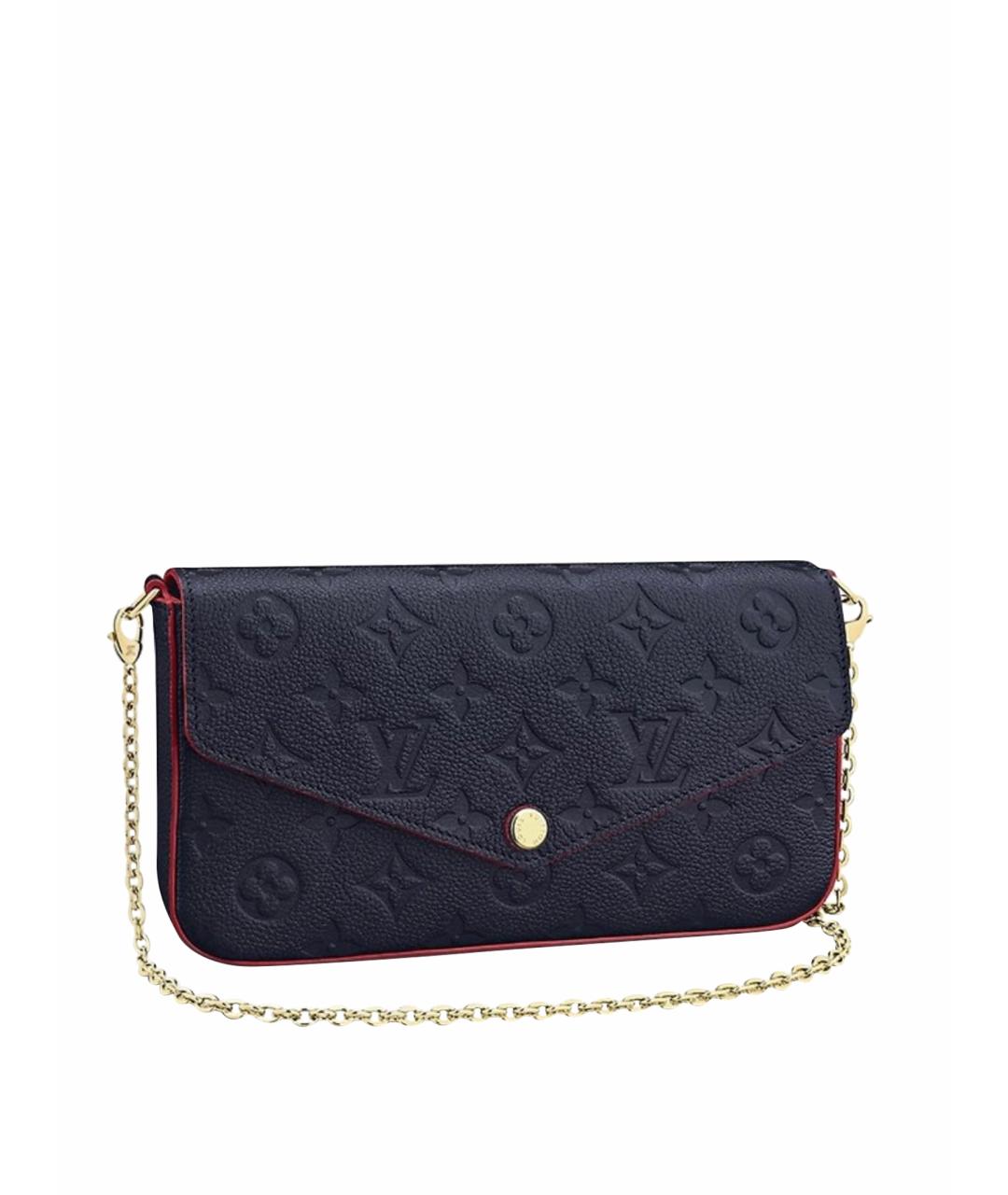LOUIS VUITTON Темно-синяя кожаная сумка через плечо, фото 1