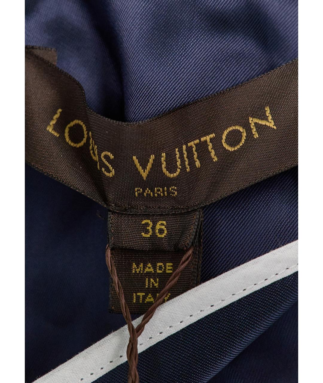 LOUIS VUITTON Синий хлопковый жакет/пиджак, фото 4