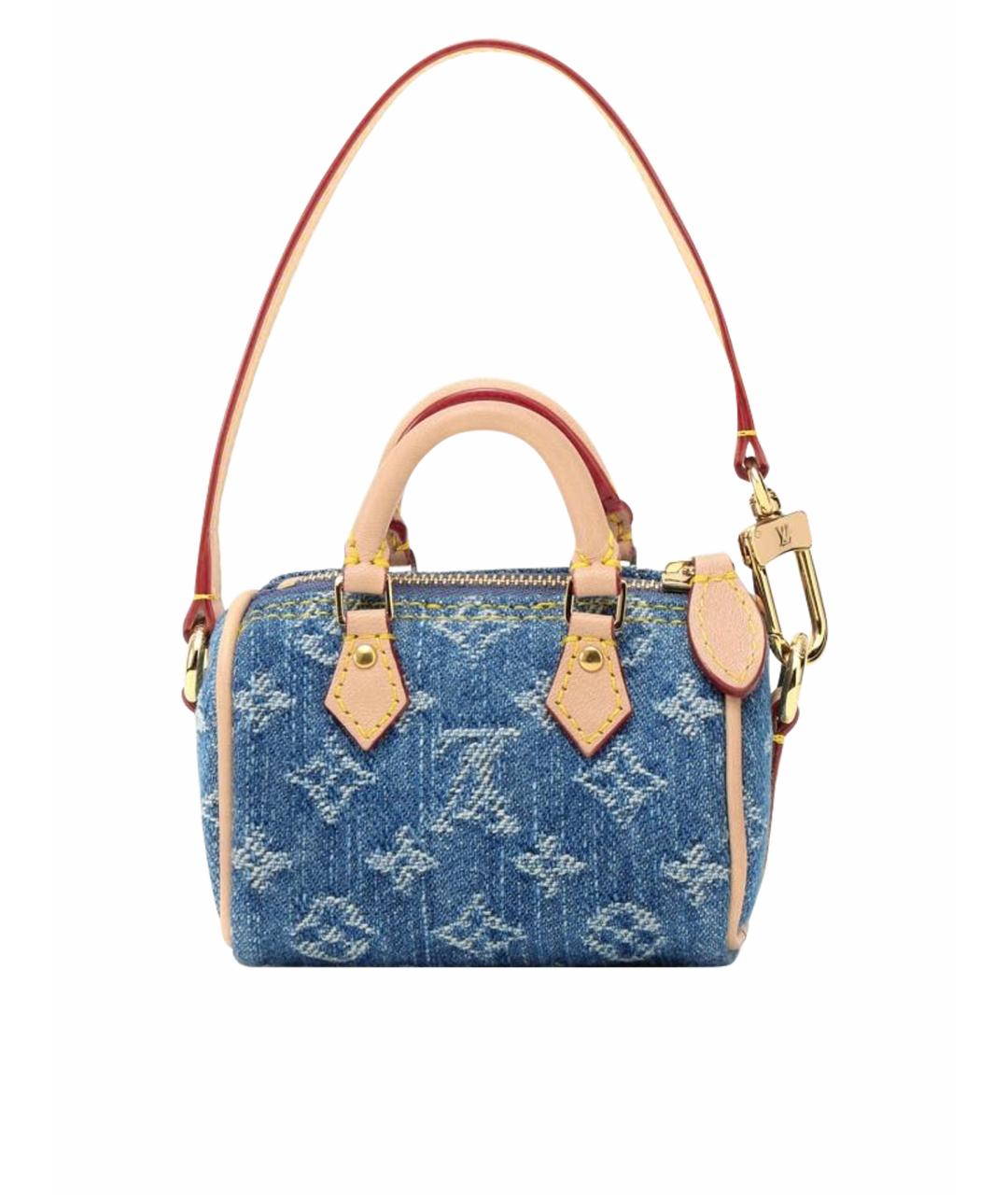 LOUIS VUITTON Синяя деним сумка с короткими ручками, фото 1