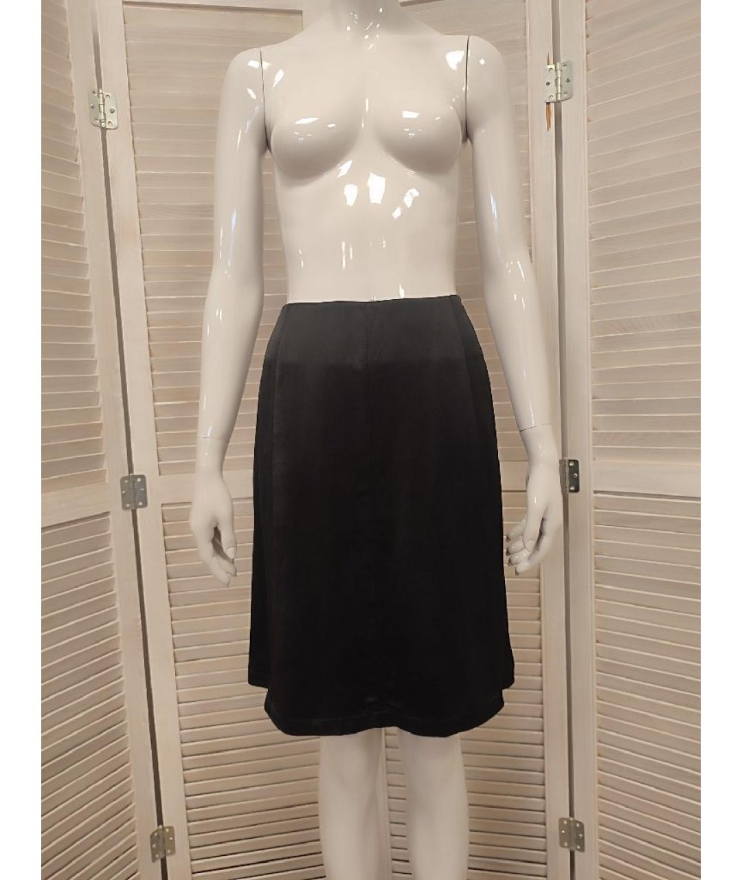 ANN DEMEULEMEESTER Черная ацетатная юбка мини, фото 8