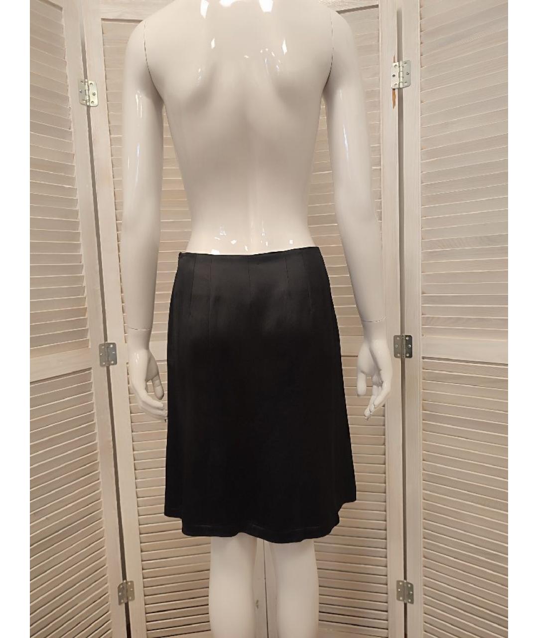 ANN DEMEULEMEESTER Черная ацетатная юбка мини, фото 2