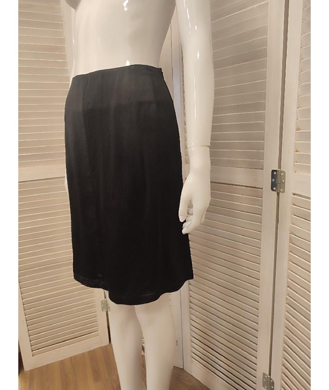 ANN DEMEULEMEESTER Черная ацетатная юбка мини, фото 4