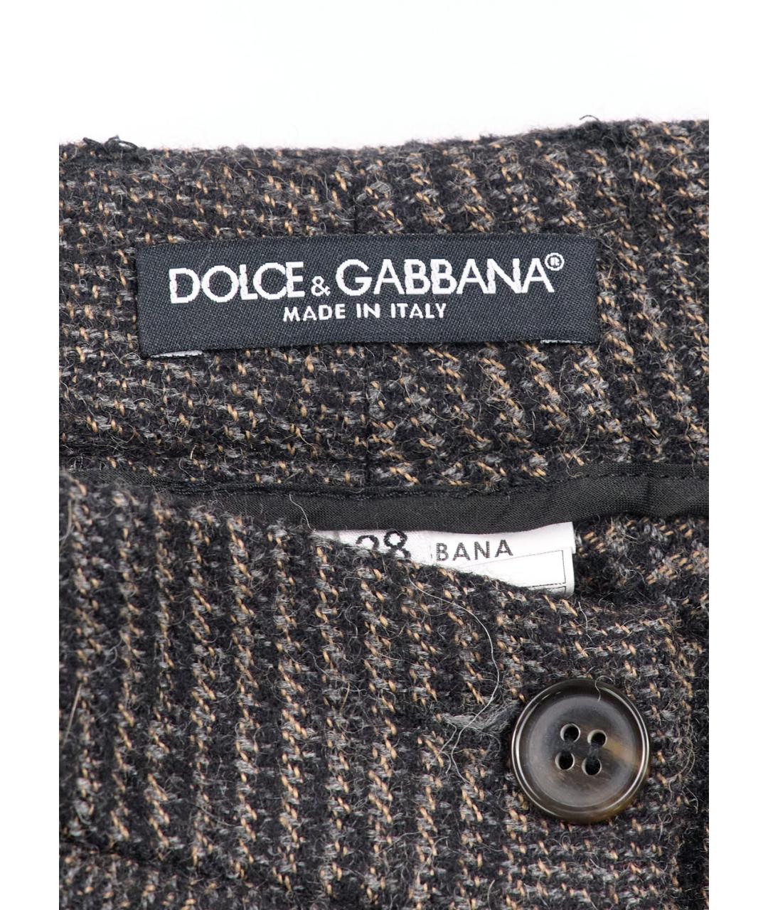 DOLCE&GABBANA Серый шерстяной костюм с брюками, фото 3