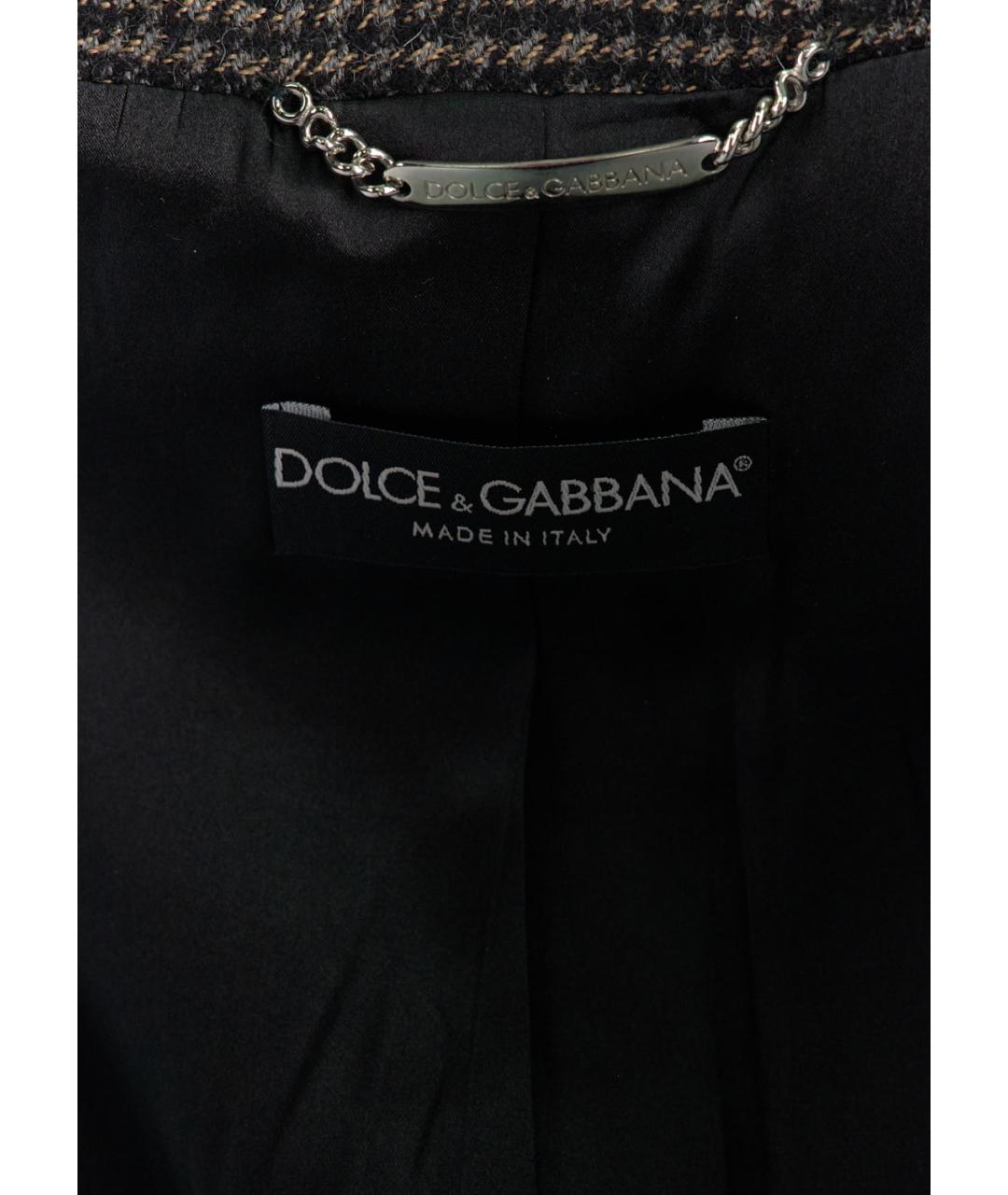 DOLCE&GABBANA Серый шерстяной костюм с брюками, фото 9