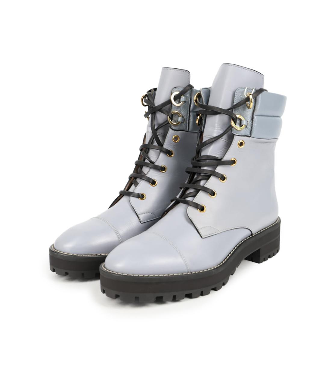 STUART WEITZMAN Серые кожаные ботинки, фото 3