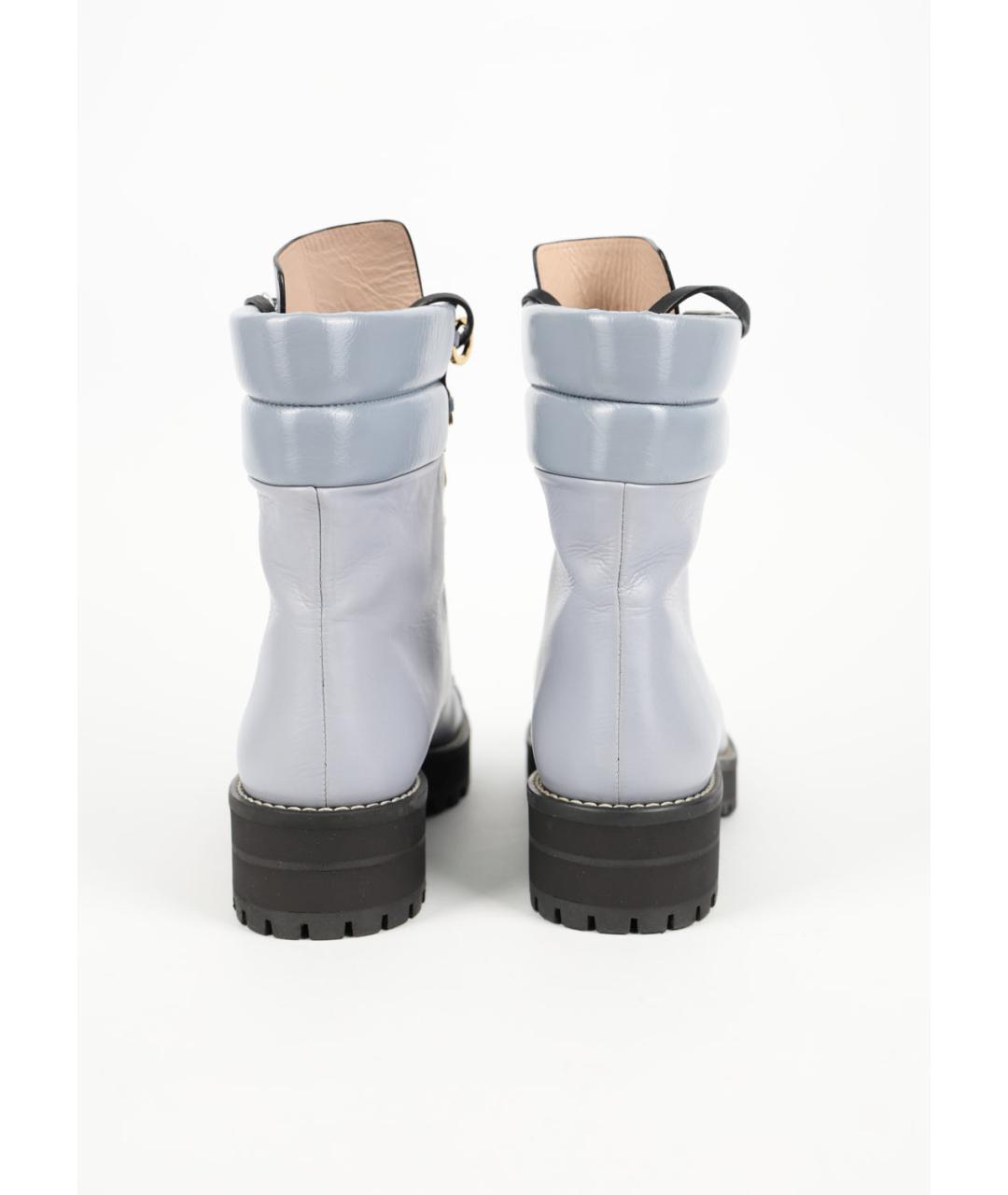 STUART WEITZMAN Серые кожаные ботинки, фото 4