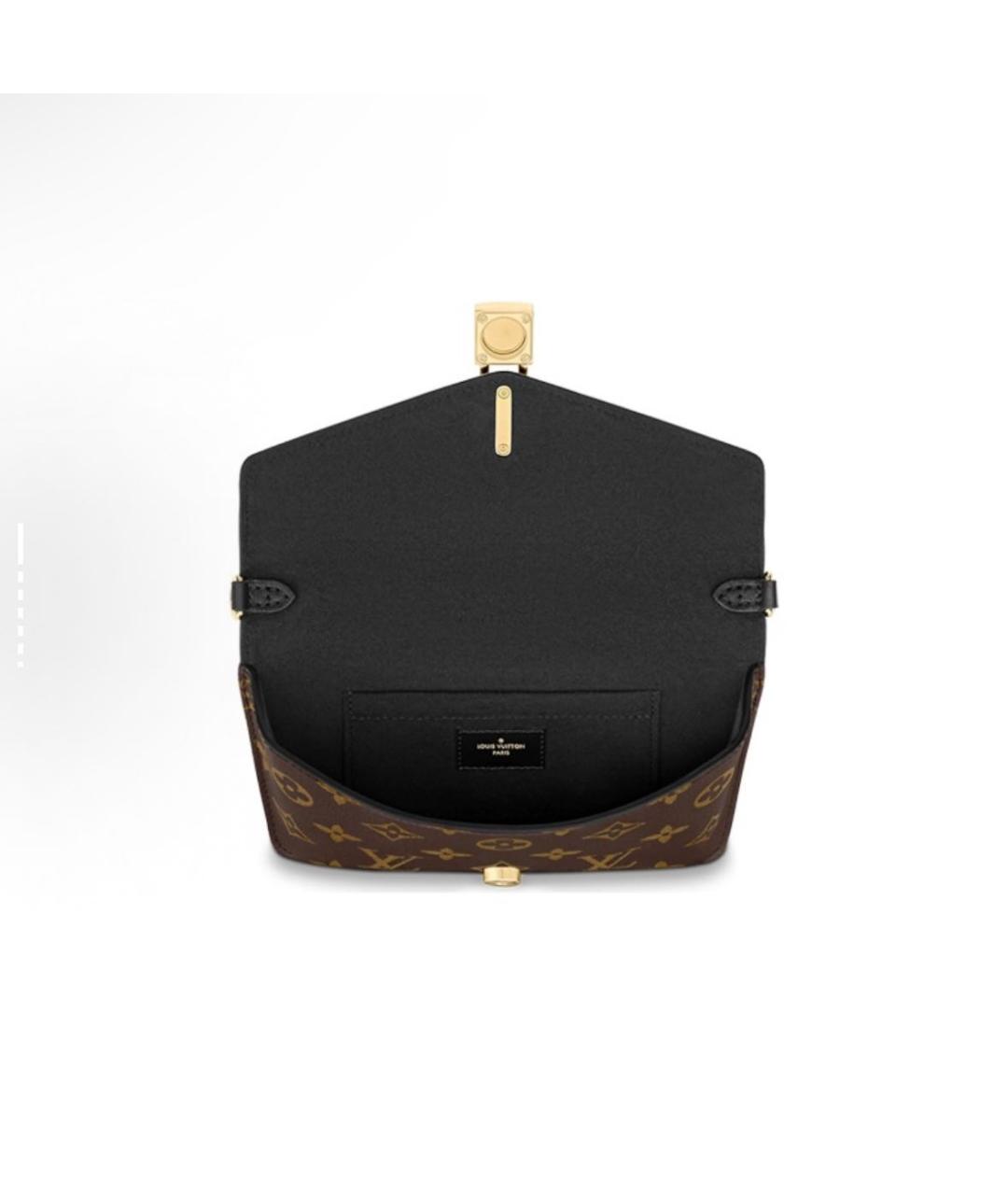 LOUIS VUITTON Коричневая кожаная сумка через плечо, фото 4
