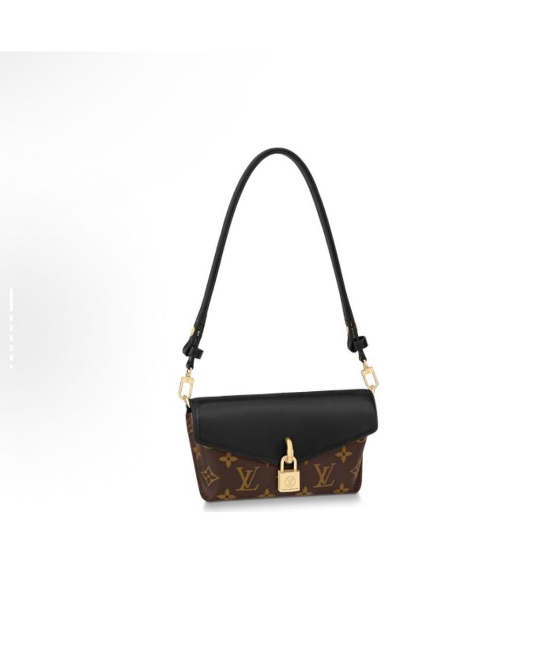 LOUIS VUITTON Коричневая кожаная сумка через плечо, фото 2
