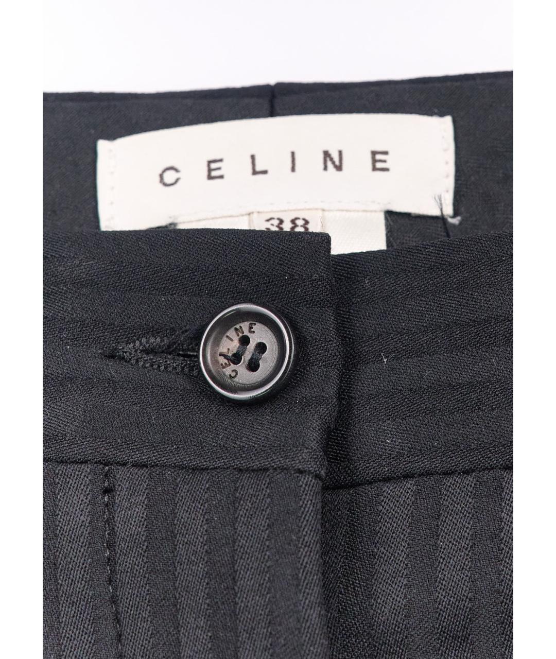 CELINE Серые шерстяные брюки широкие, фото 3
