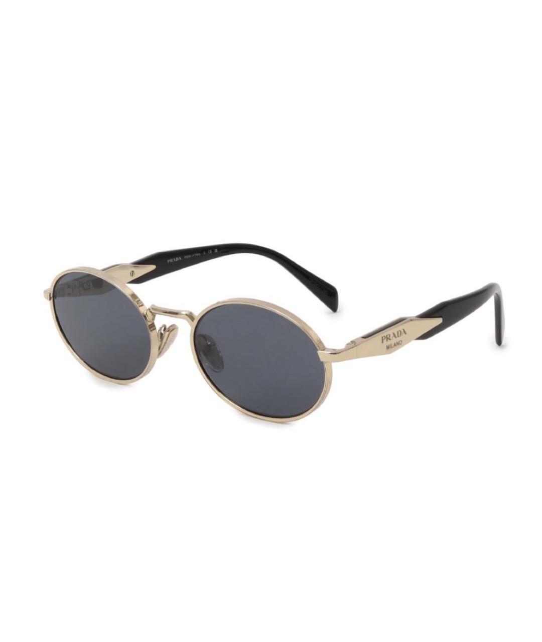 PRADA Черные металлические солнцезащитные очки, фото 1