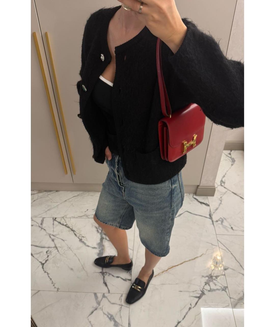 HERMES Красная кожаная сумка через плечо, фото 4