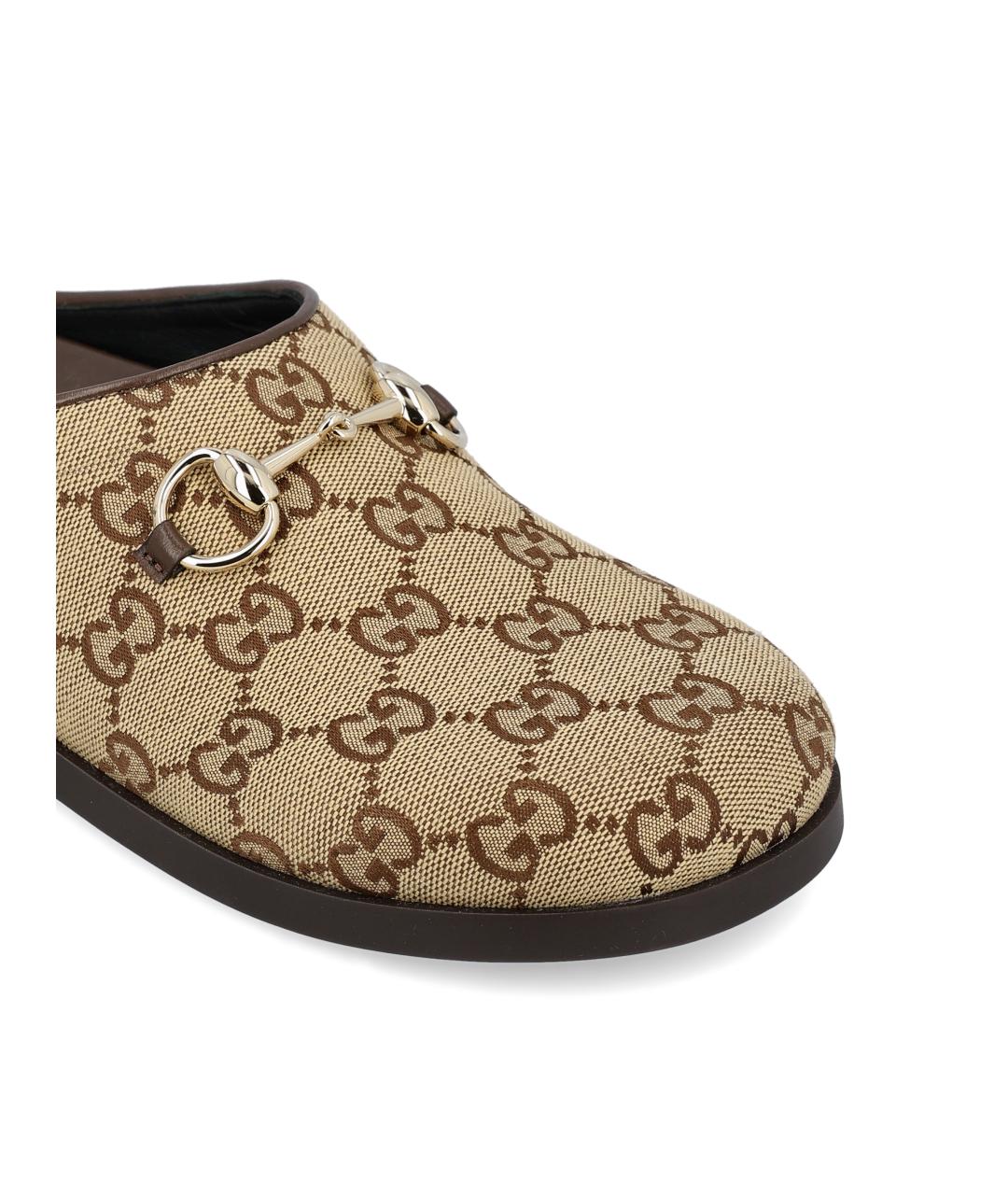 GUCCI Бежевые сабо, фото 3