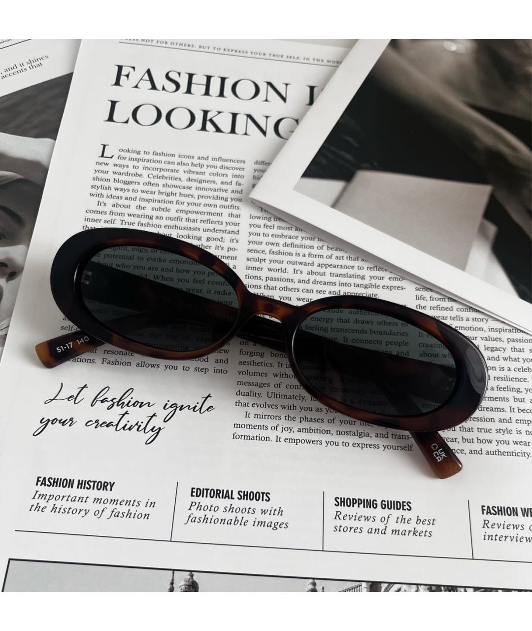 LE SPECS Коричневые пластиковые солнцезащитные очки, фото 2