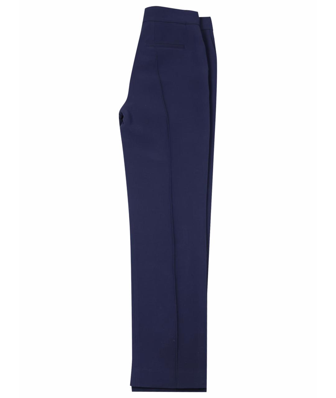 CHRISTIAN DIOR Синие шерстяные прямые брюки, фото 8