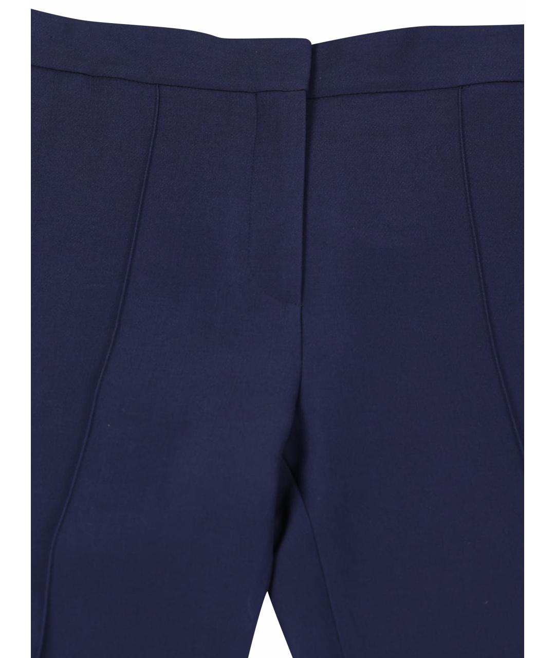 CHRISTIAN DIOR Синие шерстяные прямые брюки, фото 10