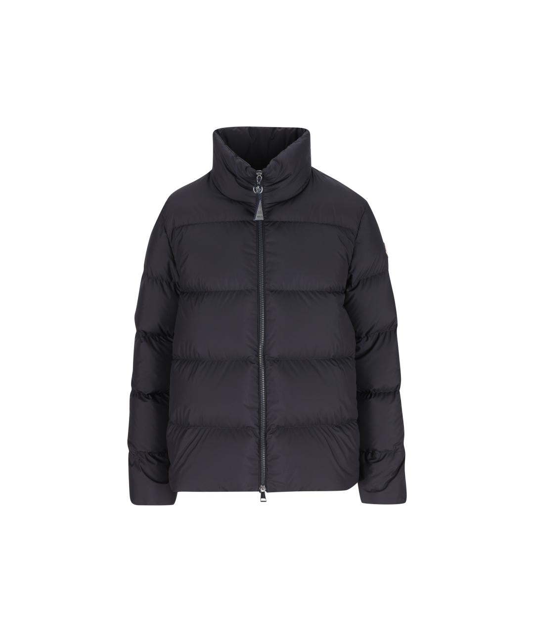 MONCLER Темно-синий полиэстеровый пуховик, фото 1
