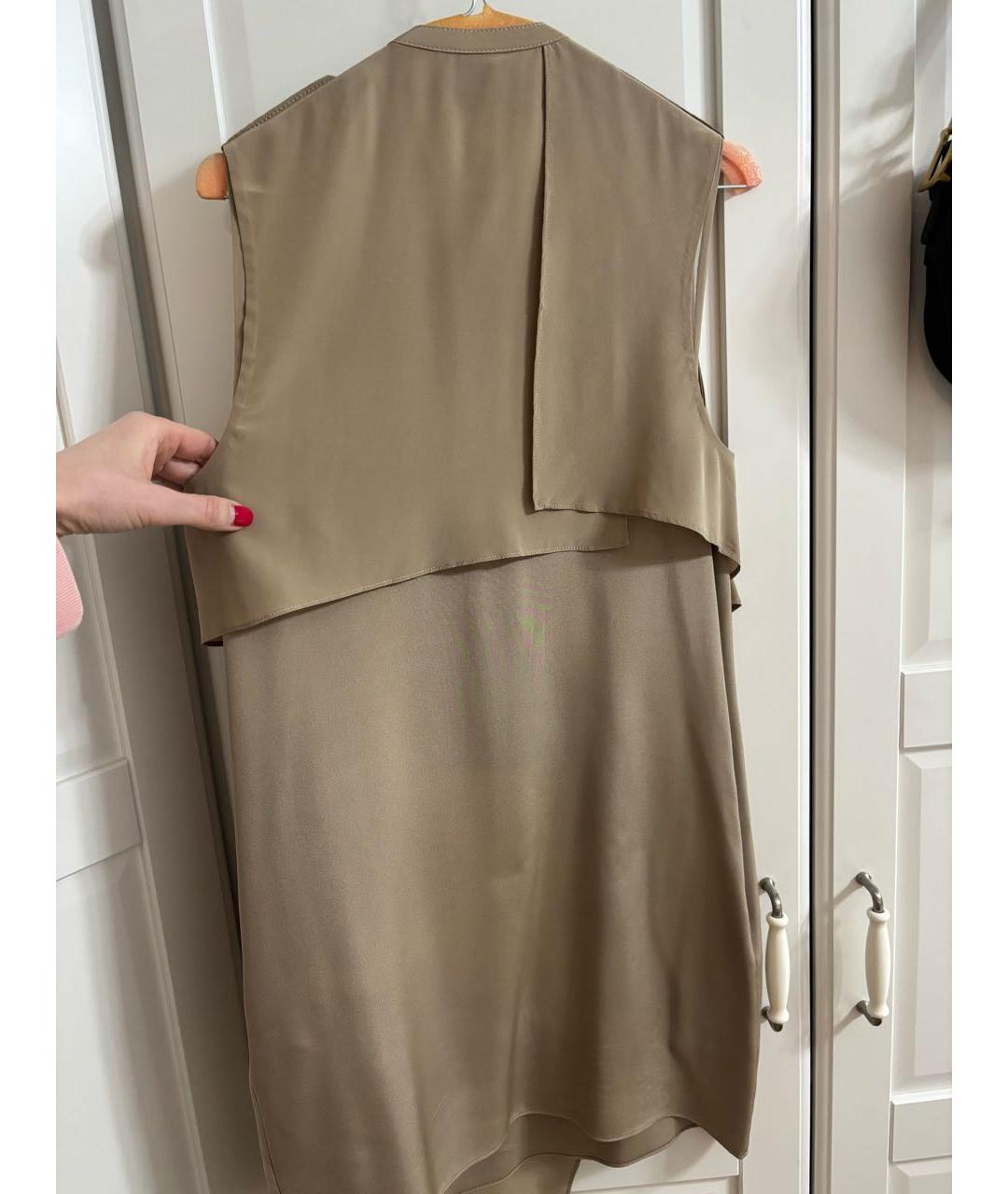 3.1 PHILLIP LIM Бежевая шелковая рубашка, фото 2