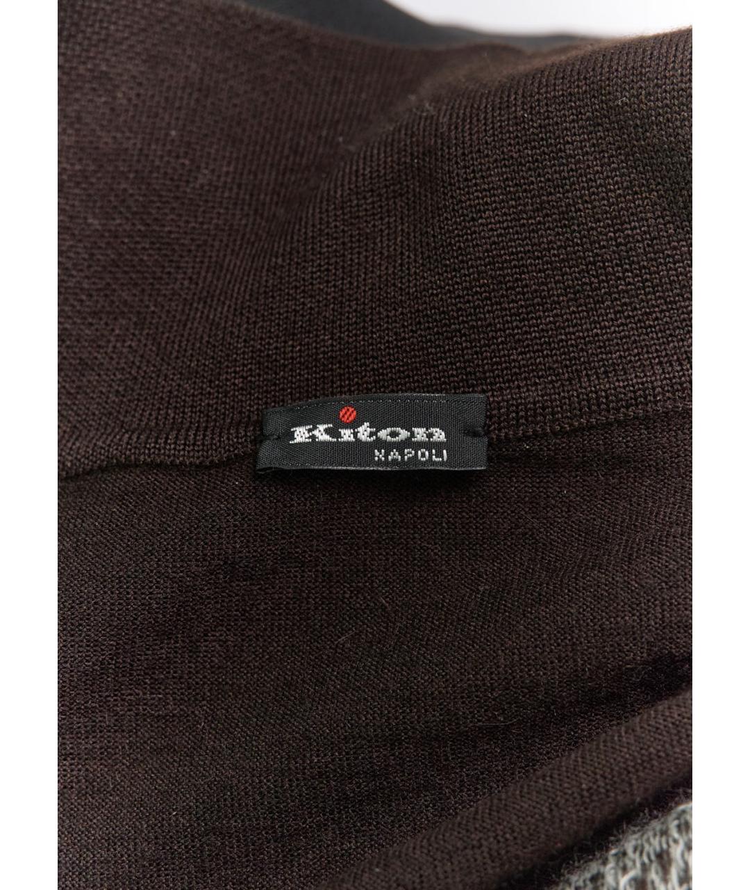 KITON Коричневый кашемировый джемпер / свитер, фото 2