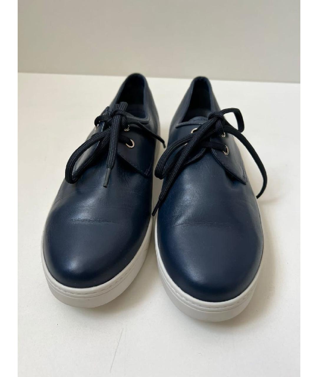 PRADA Синие кожаные кеды, фото 3
