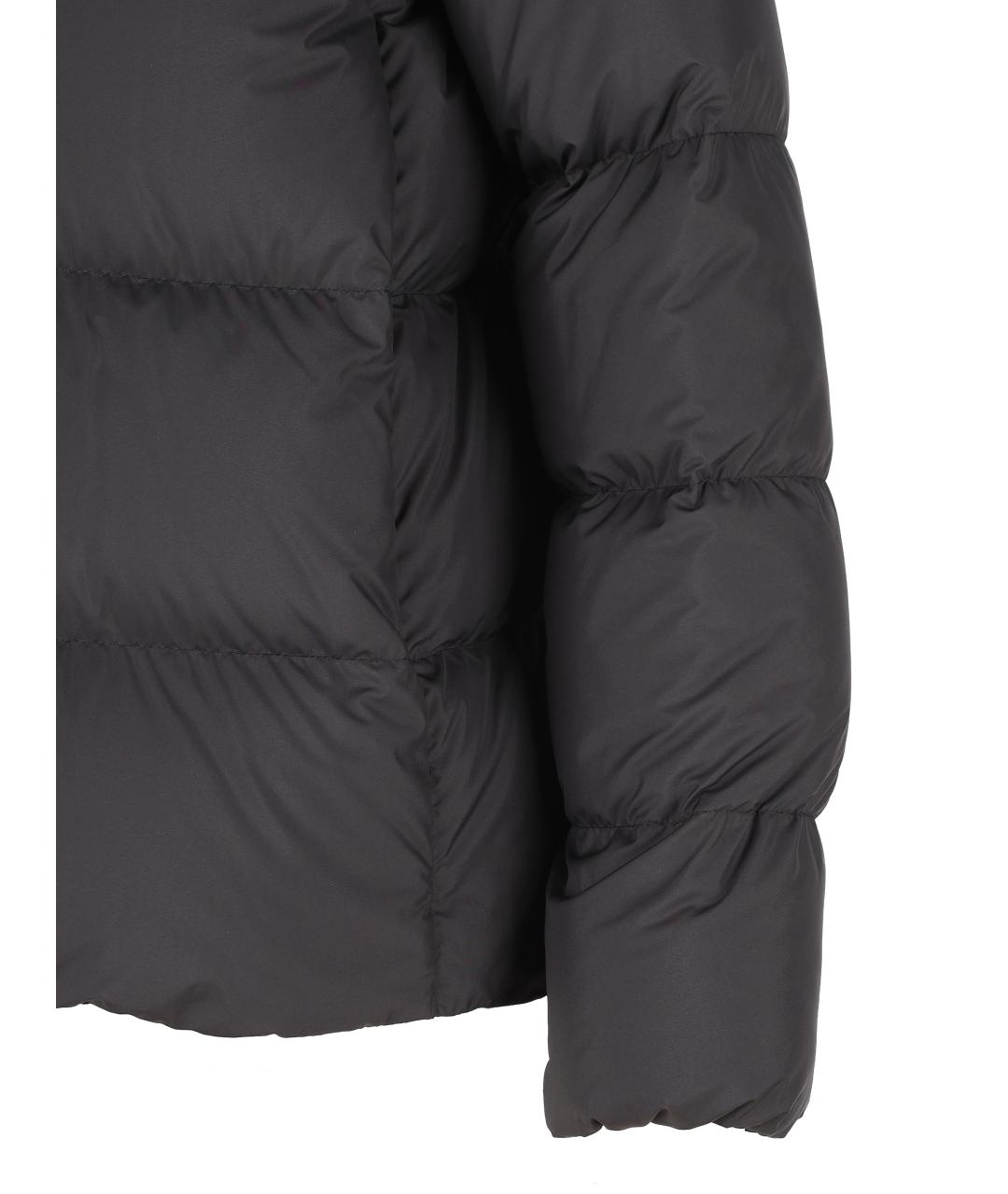 MONCLER Черный полиэстеровый пуховик, фото 2