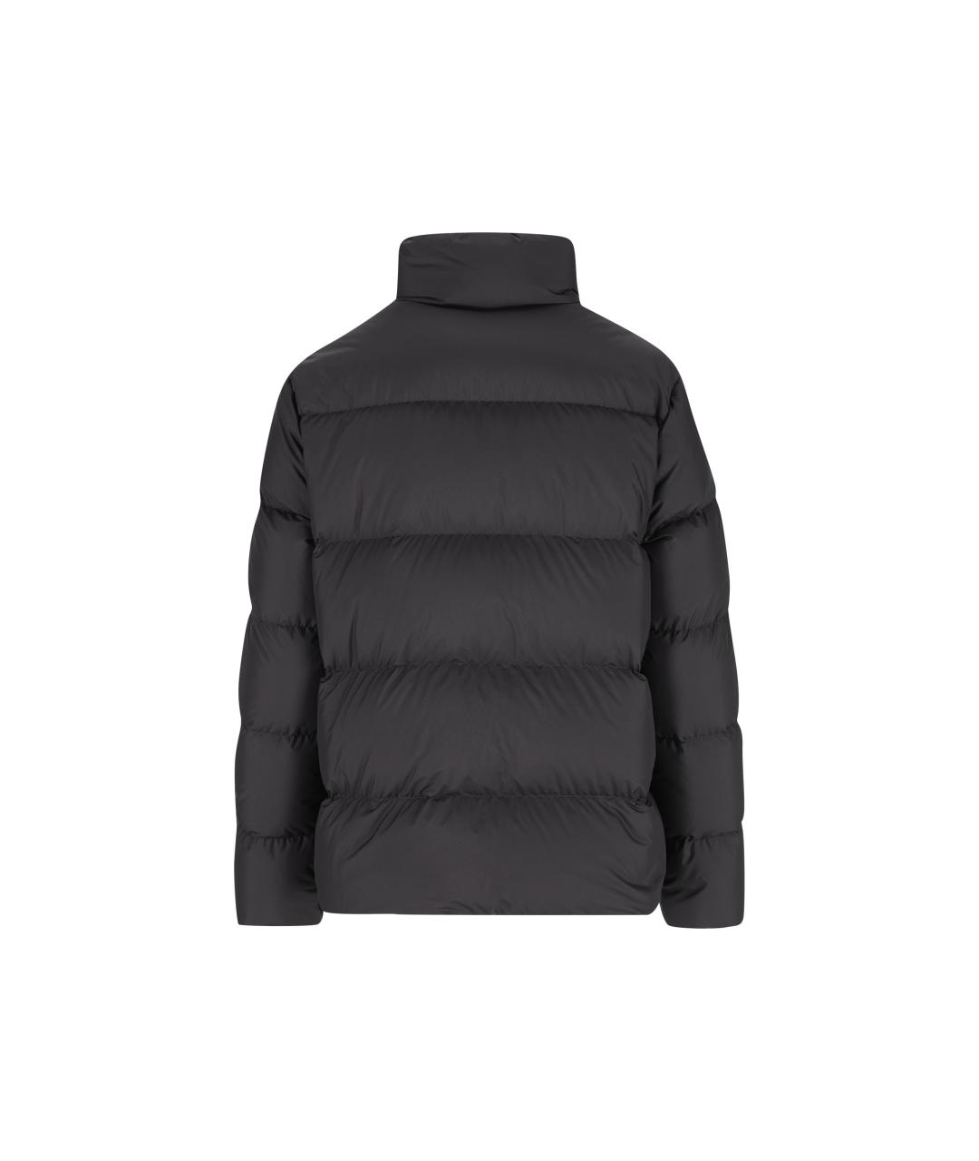 MONCLER Черный полиэстеровый пуховик, фото 4