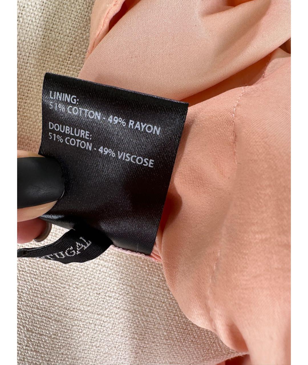 HAIDER ACKERMANN Розовые полиэстеровые прямые брюки, фото 8
