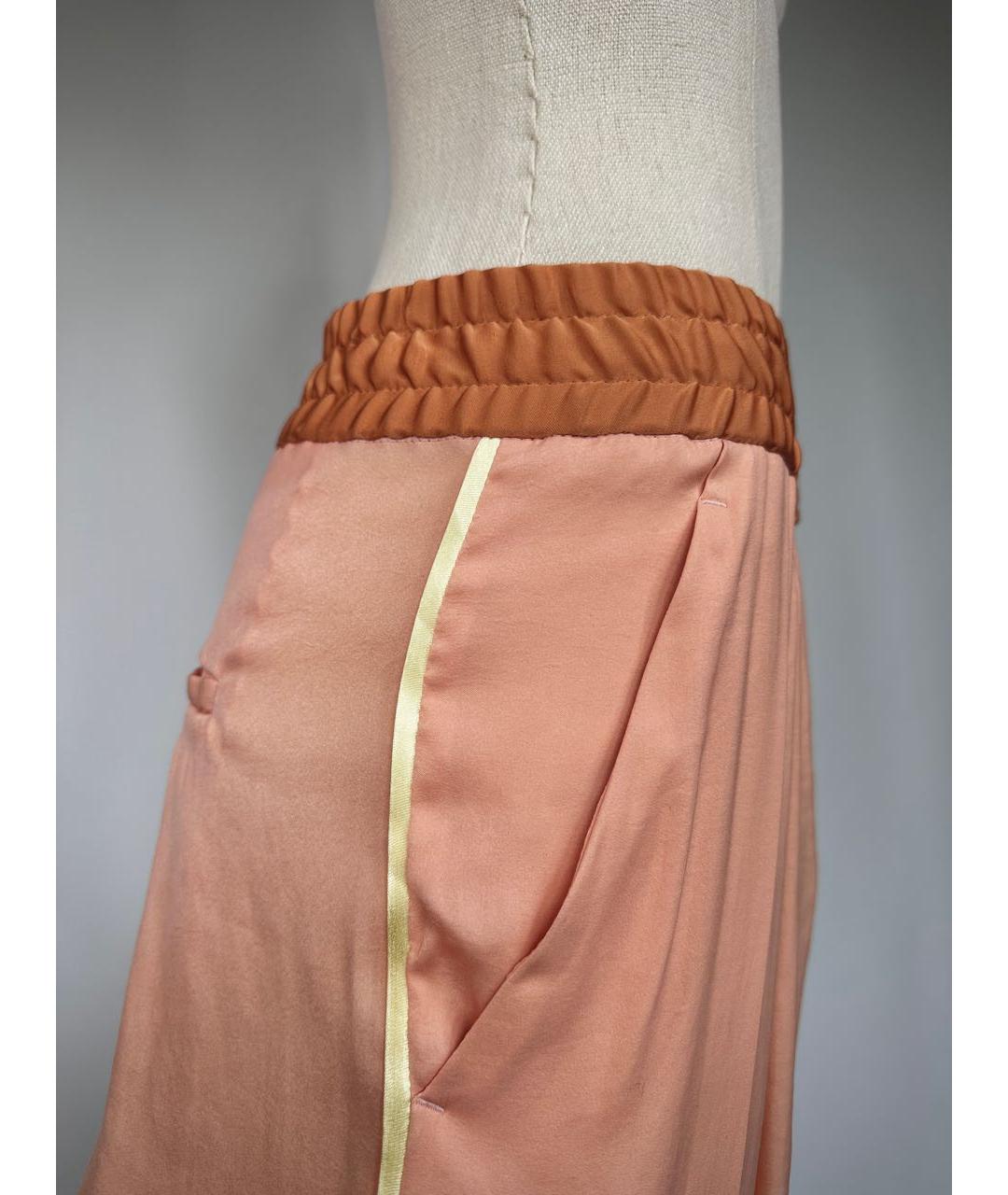 HAIDER ACKERMANN Розовые полиэстеровые прямые брюки, фото 2