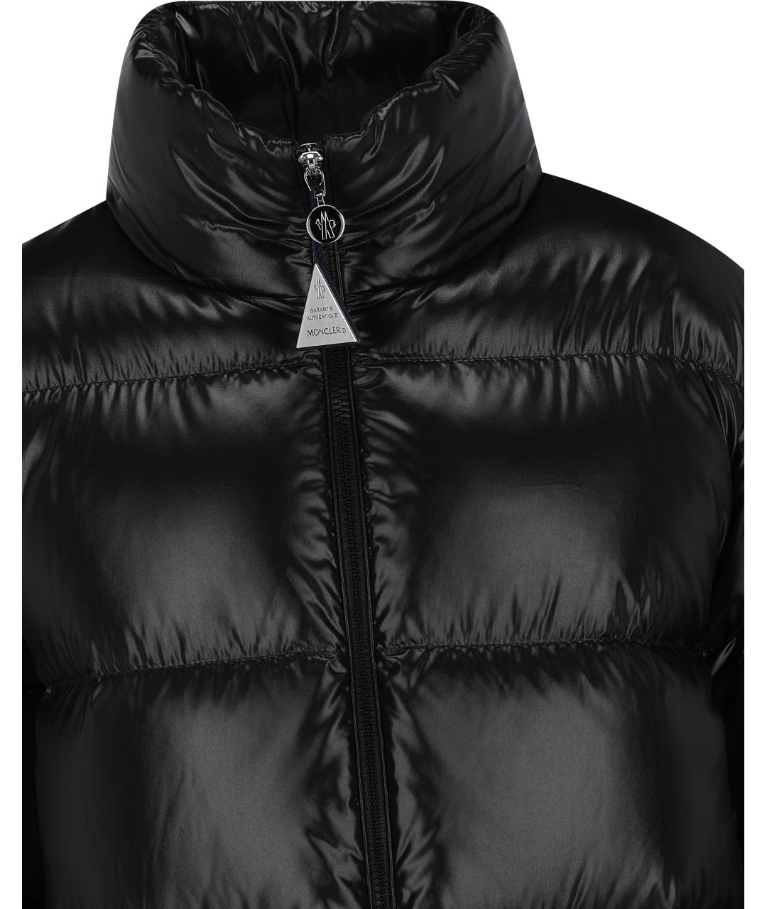 MONCLER Черный полиамидовый пуховик, фото 2
