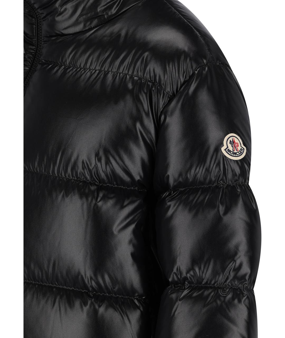 MONCLER Черный полиамидовый пуховик, фото 3
