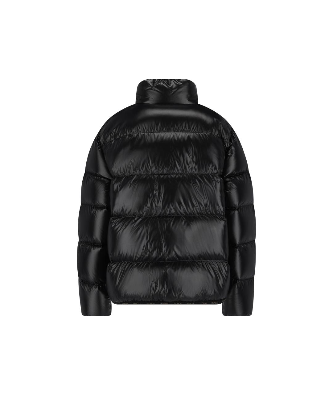 MONCLER Черный полиамидовый пуховик, фото 4