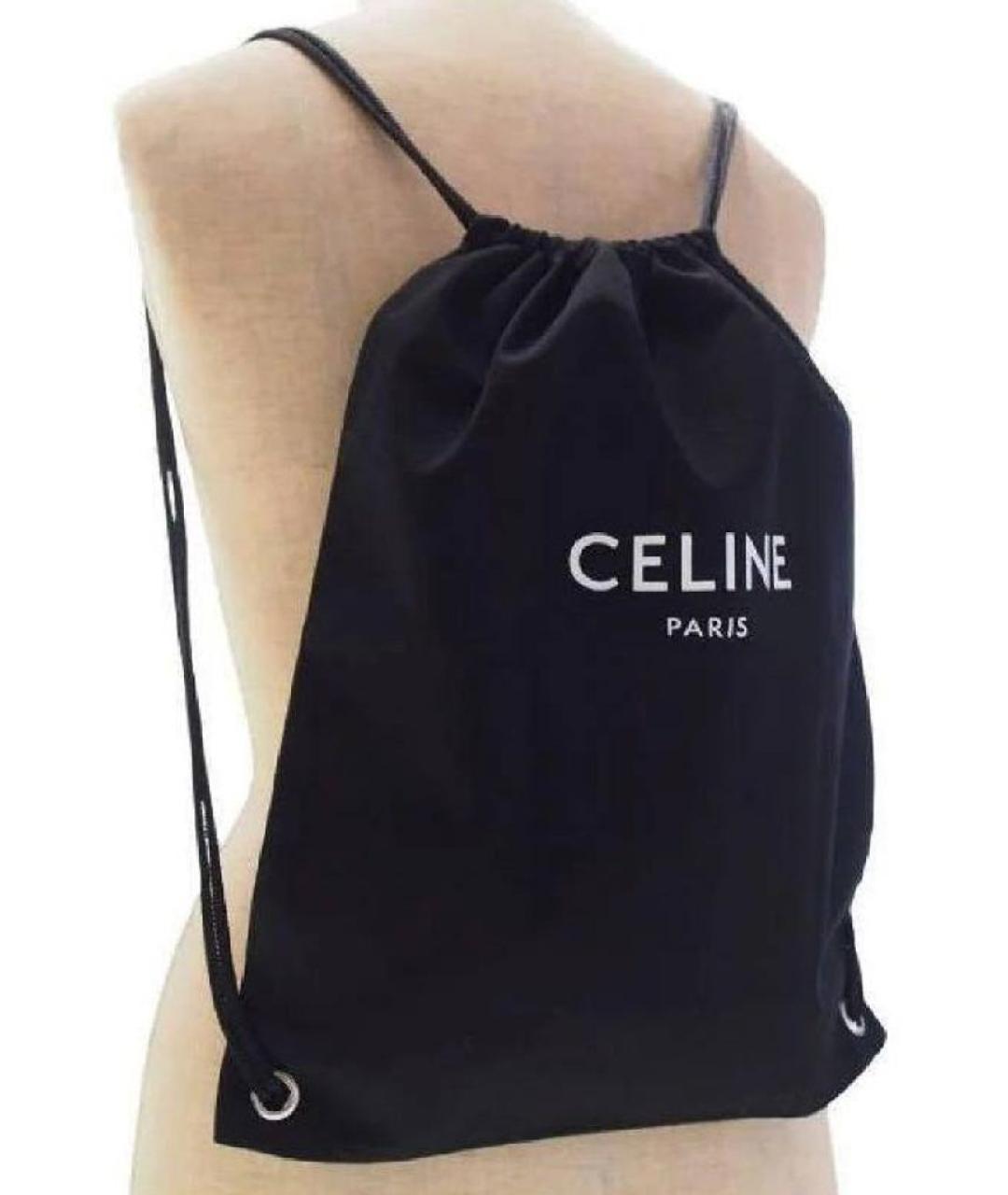CELINE Черный тканевый рюкзак, фото 6