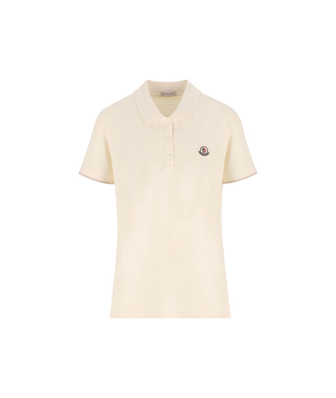 MONCLER Белая хлопковая футболка, фото 1