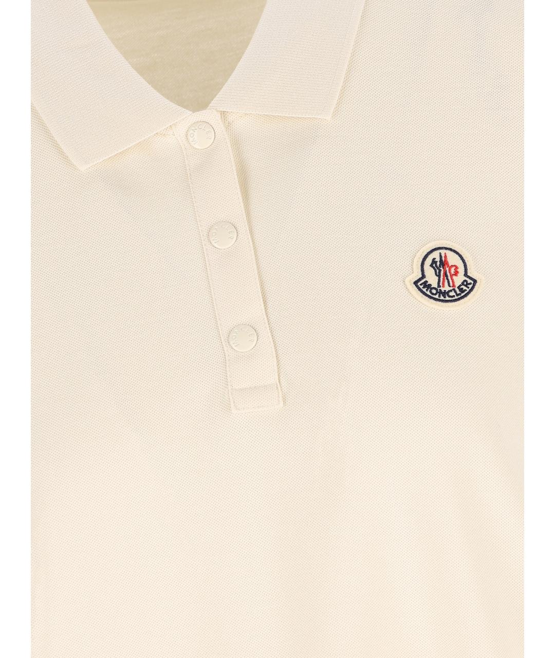 MONCLER Белая хлопковая футболка, фото 3