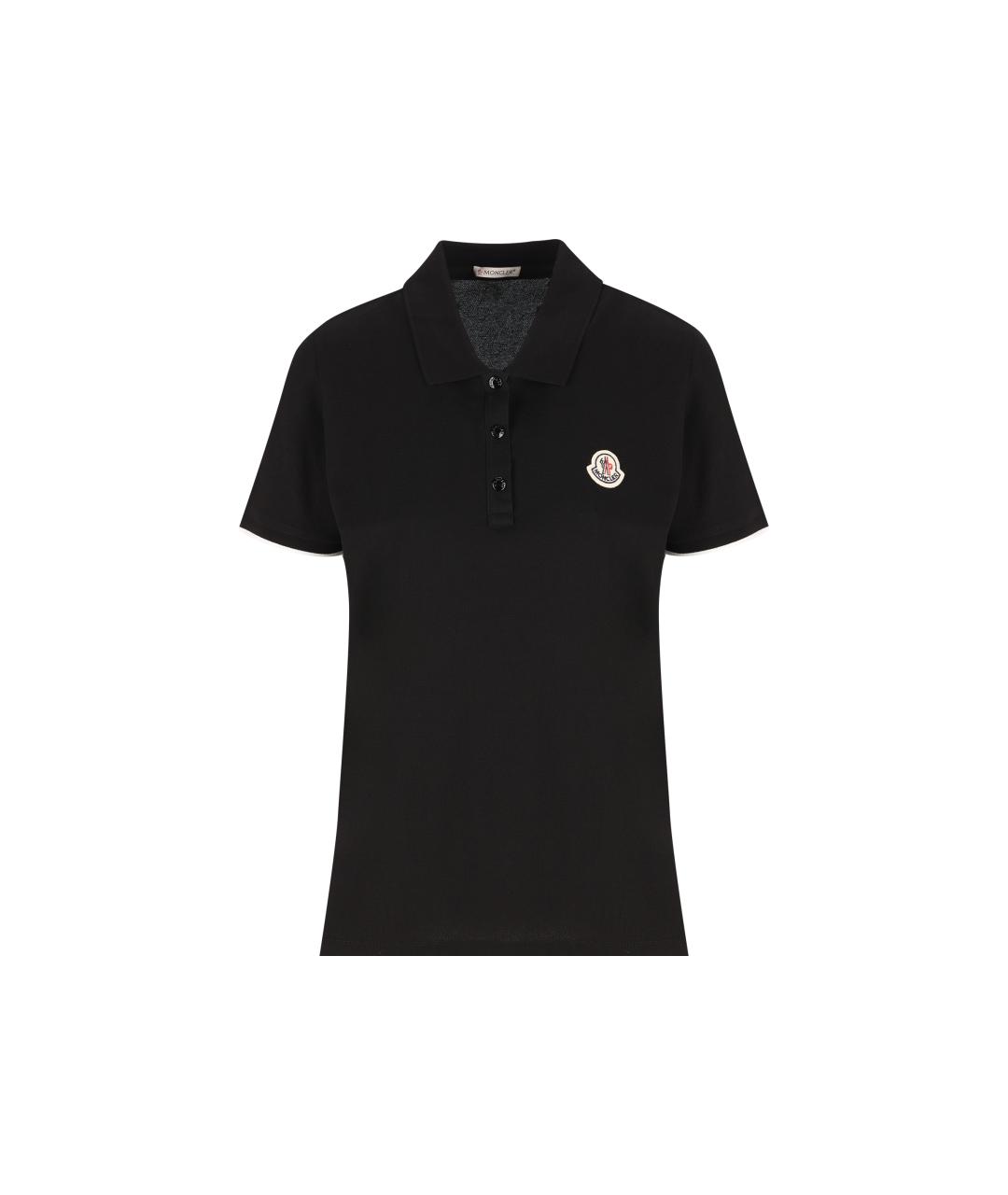 MONCLER Черная хлопковая футболка, фото 1