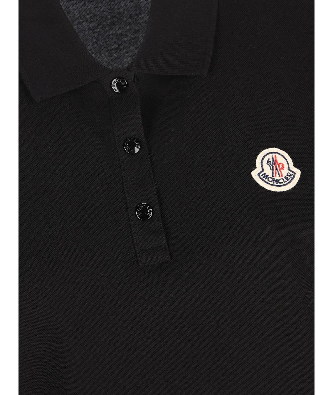 MONCLER Черная хлопковая футболка, фото 3