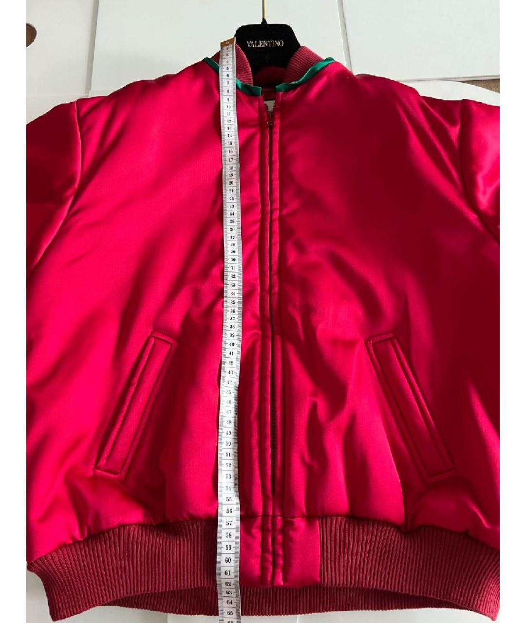 GUCCI Красная хлопковая куртка, фото 5