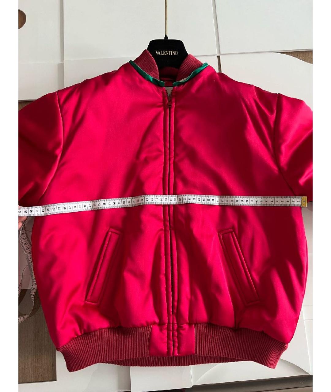 GUCCI Красная хлопковая куртка, фото 6