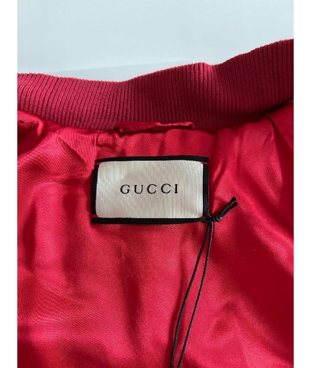 GUCCI Красная хлопковая куртка, фото 4