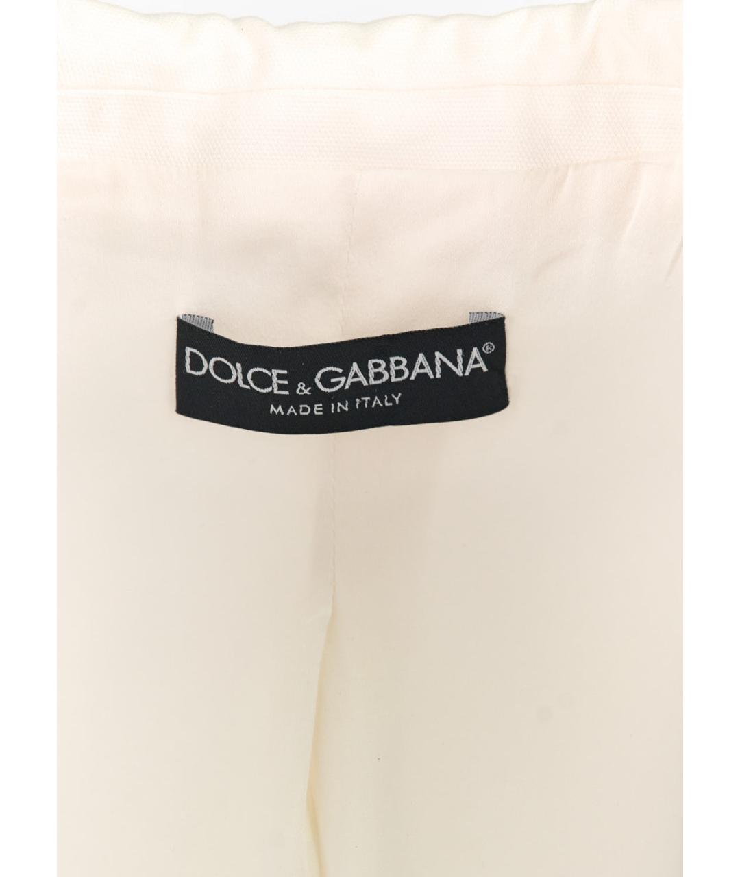 DOLCE&GABBANA Белый хлопковый жакет/пиджак, фото 4