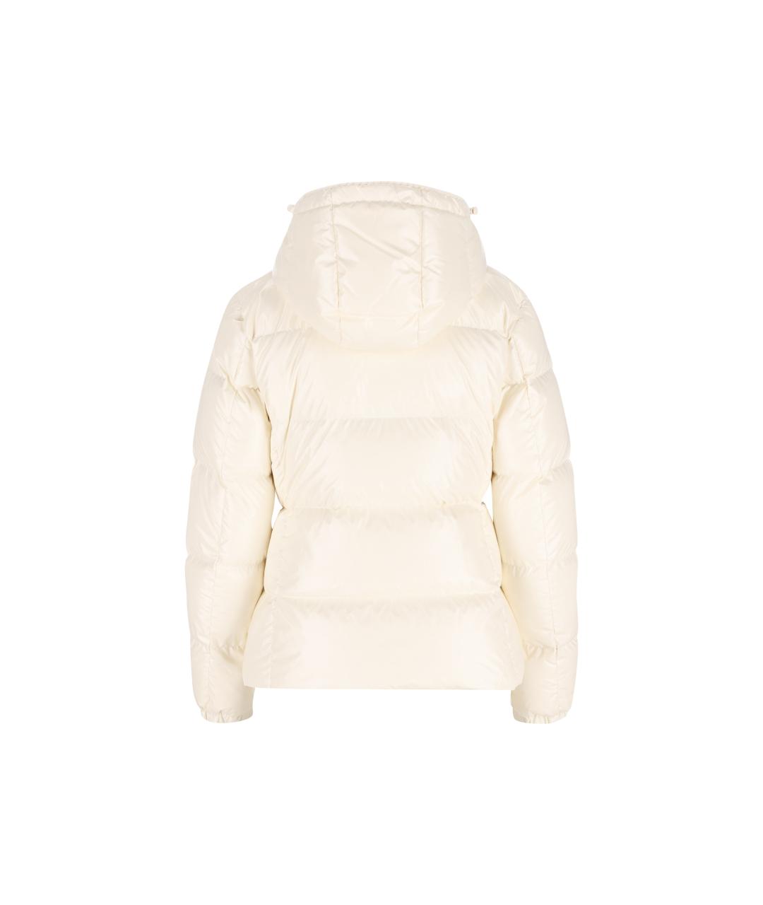 MONCLER Белый полиамидовый пуховик, фото 4