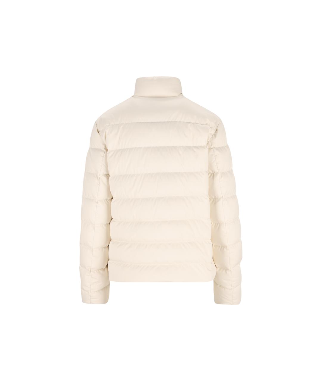 MONCLER Белый полиэстеровый пуховик, фото 4